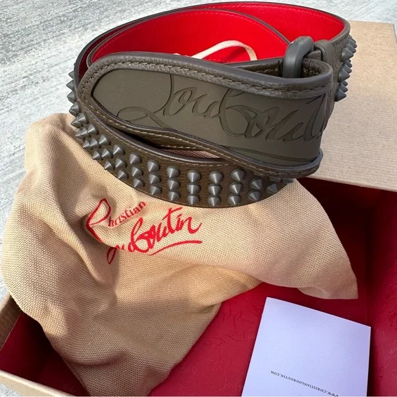 Authentic Christian Louboutin Belt Funky - Belt - Calf leather - Black - Christian Louboutin  main image 4